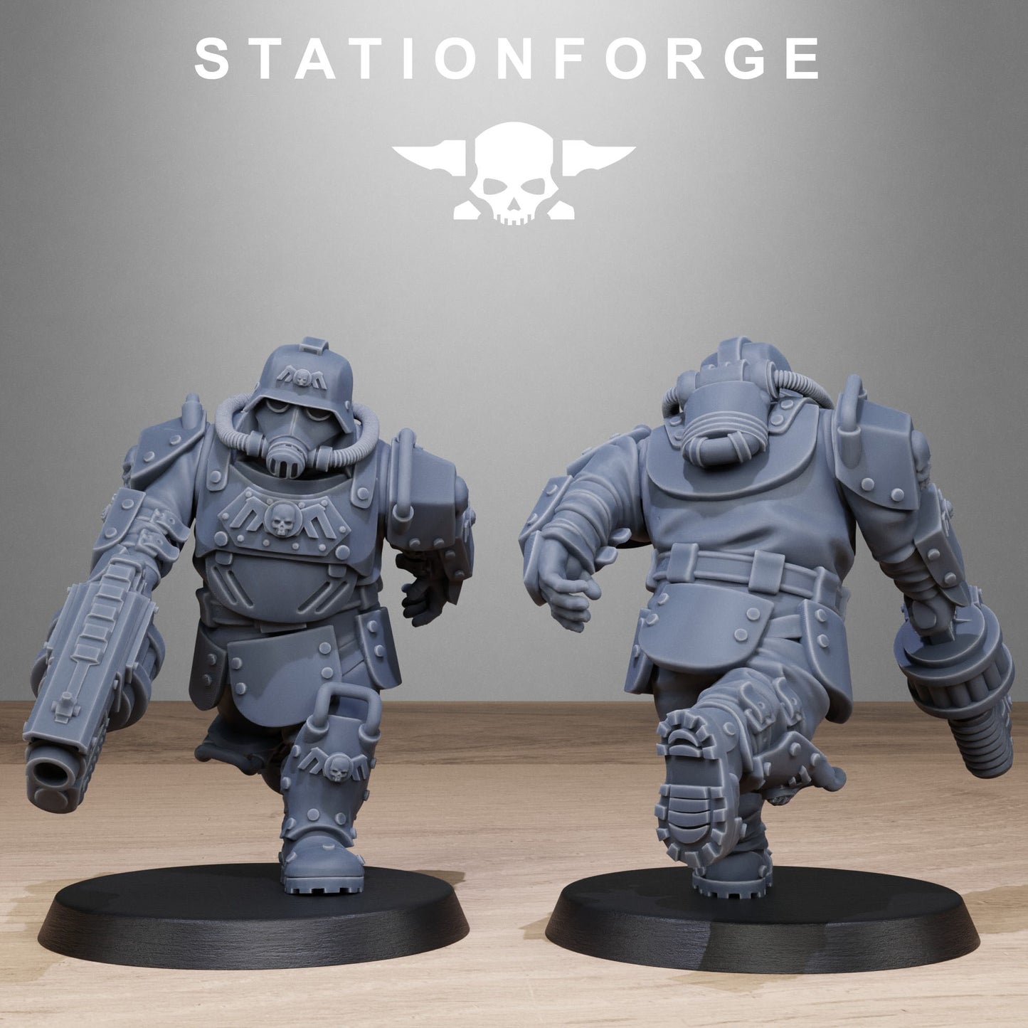 Imperial Ogres of the Grim Guard x 10, Death Division, Armoured Mutant Korps