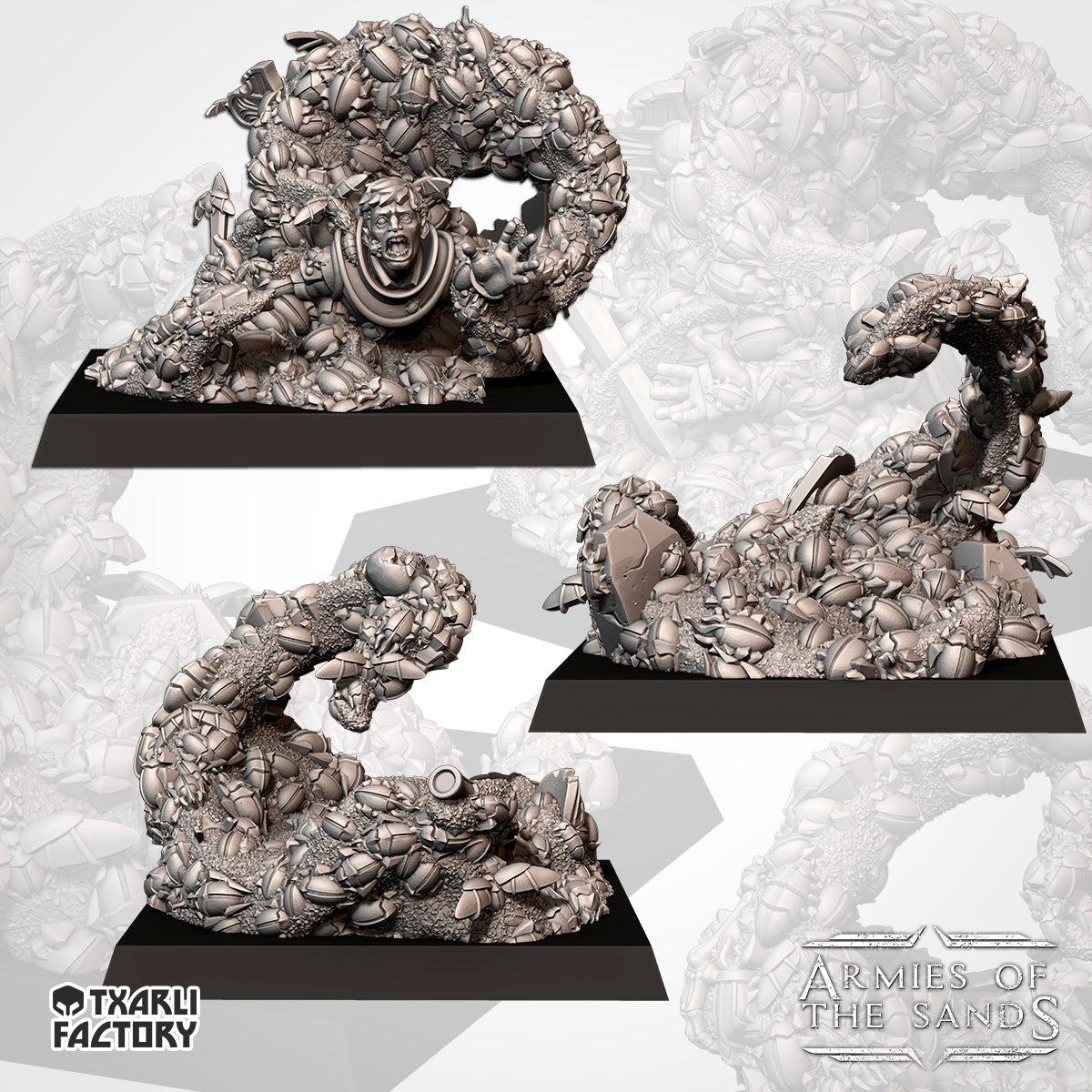 Armies of the Sand - Beetle Swarms x 3, Tomb Guards, Kings Chosen