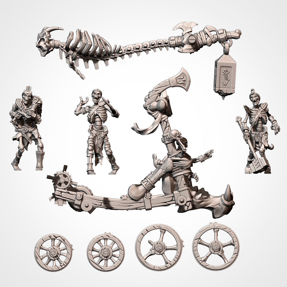 Armies of the Sand - Bone Catapult, Tomb Artillery, Skull Kings