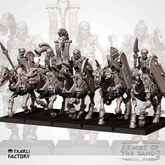 Armies of the Sand - Heavy Skeleton Cavalry x 5, Tomb Guards, Kings Horsemen