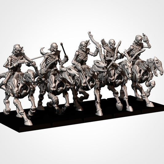 Armies of the Sand - Light Skeleton Cavalry x 5, Tomb Archers, Kings Horsemen