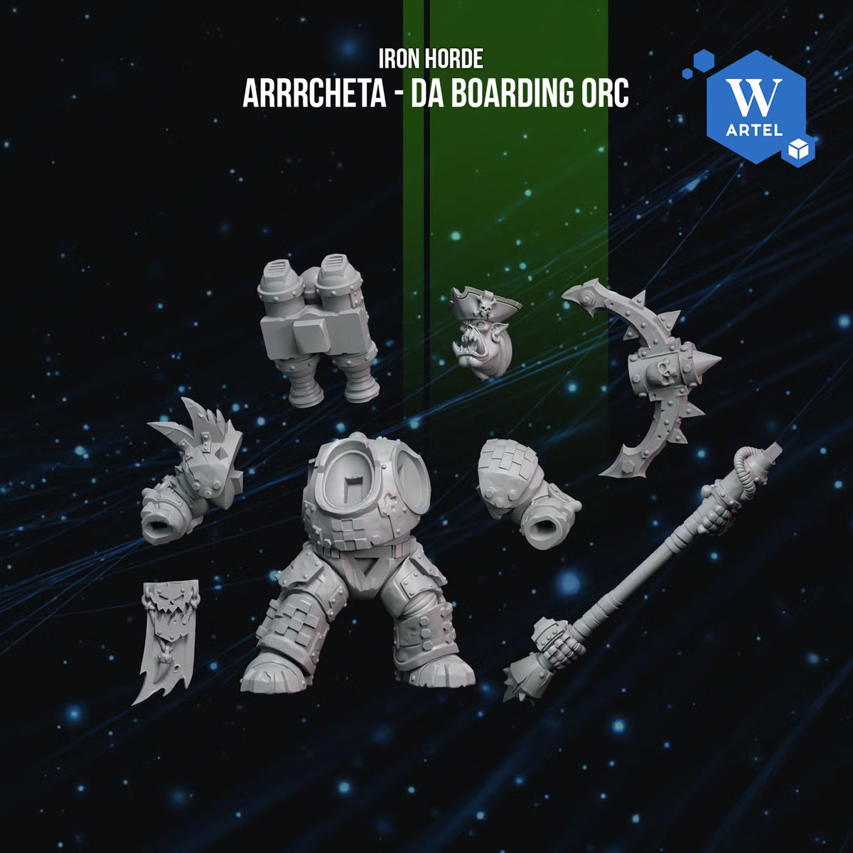 Artel W, Iron Horde, Arrrcheta, da Boarding orc, Warboss, Orc