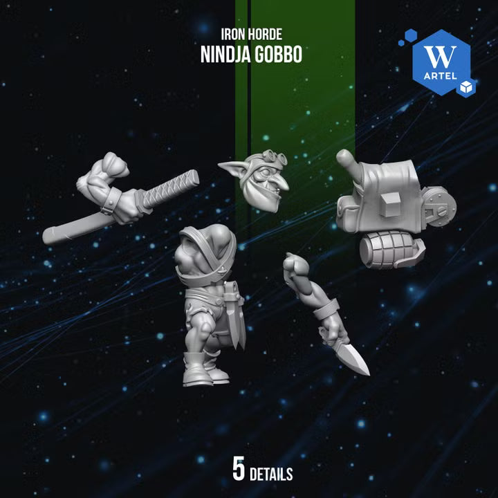 Artel W, Iron Horde, Nindja Gobbo, Orc Commando, Ninja