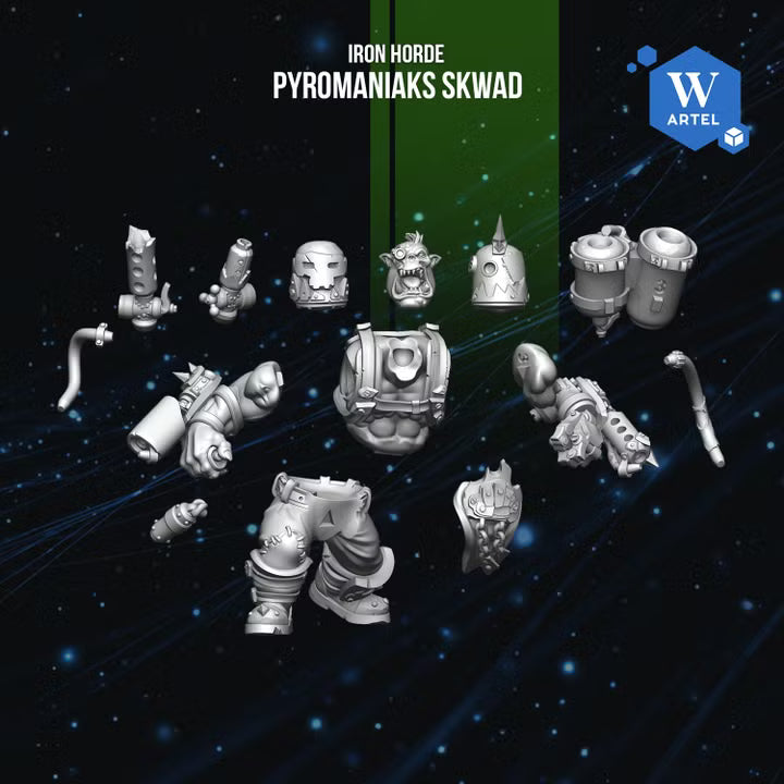 Artel W, Iron Horde, Pyromaniaks Skwad, Flamer Burner Squad, Orc