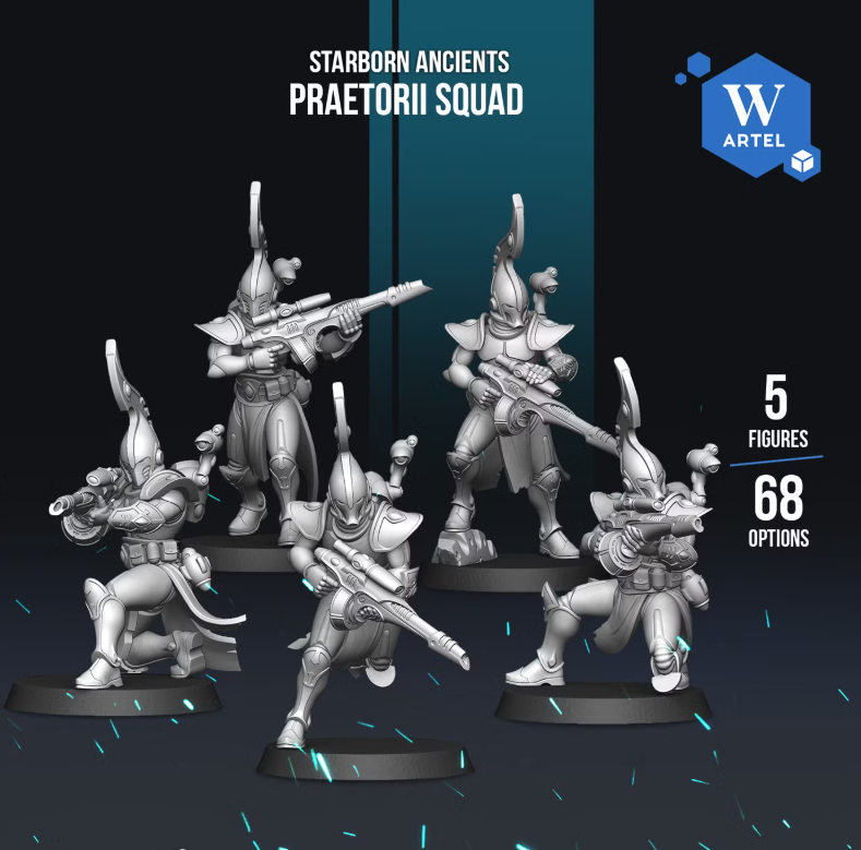 Artel W, Starborn Ancients, Praetorii Squad, Dire Guardians, Elder Ones