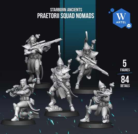 Artel W, Starborn Ancients, Praetorii Squad Nomads, Dire Guardians, Elder Ones