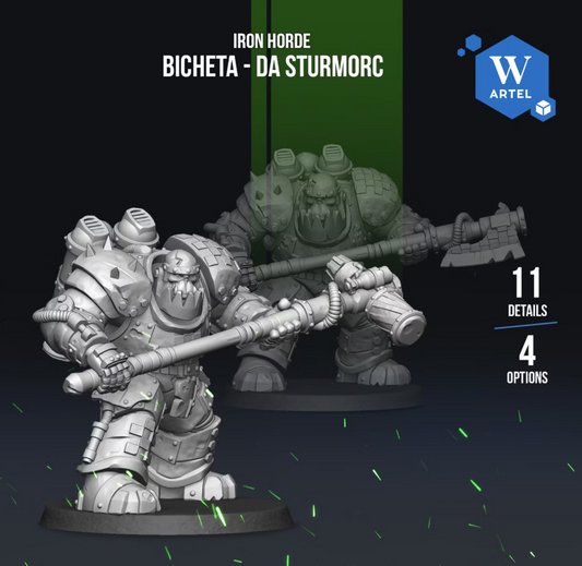 Artel W, Iron Horde, Bicheta, Da Sturmorc, Warboss, Orc