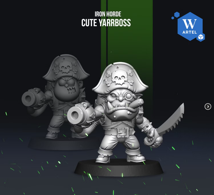 Artel W, Iron Horde, Cute Yarrboss, Megaboss, Orc Pirate