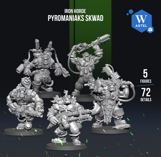Artel W, Iron Horde, Pyromaniaks Skwad, Flamer Burner Squad, Orc