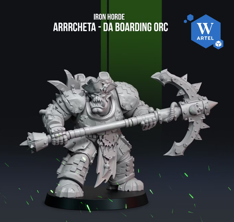 Artel W, Iron Horde, Arrrcheta, da Boarding orc, Warboss, Orc
