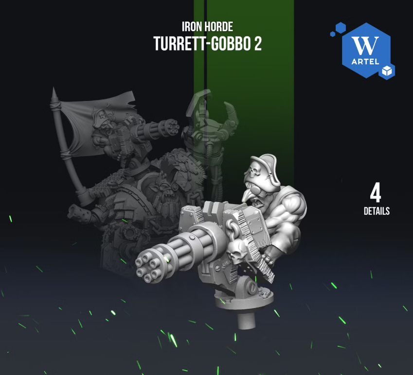 Artel W, Iron Horde, Pirate Turret Gobbo 2, Mec, Orc