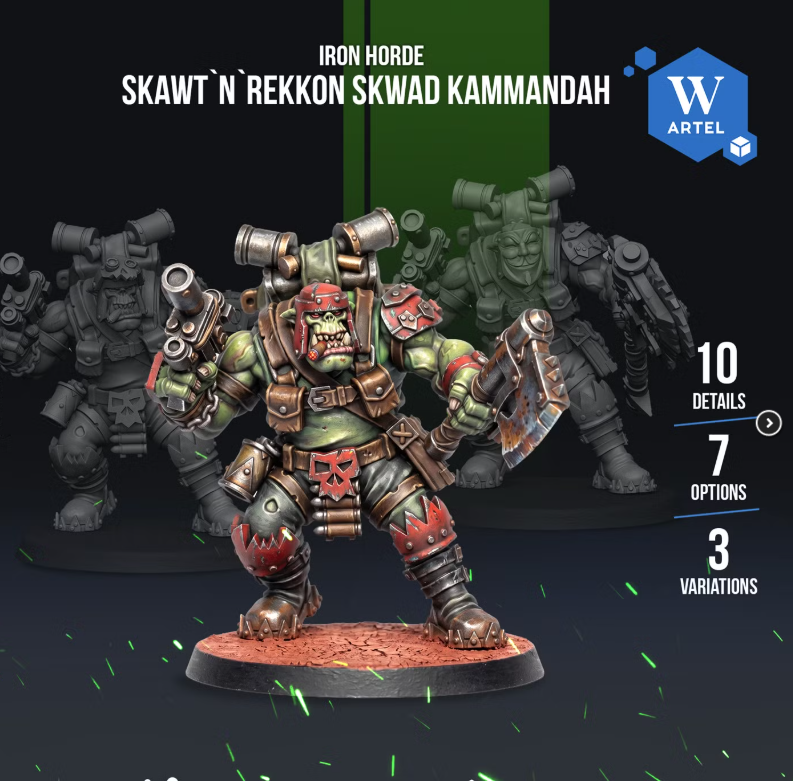 Artel W, Iron Horde, Skawt’n’Rekkon Skwad Kammandah, Orc Commando Boss