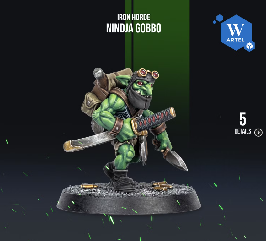 Artel W, Iron Horde, Nindja Gobbo, Orc Commando, Ninja