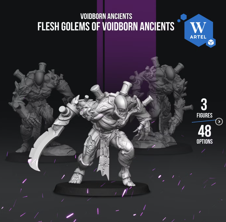 Artel W, Dark Voidborn Ancients, Flesh Golems, Grotesque Monstrosity, Coven