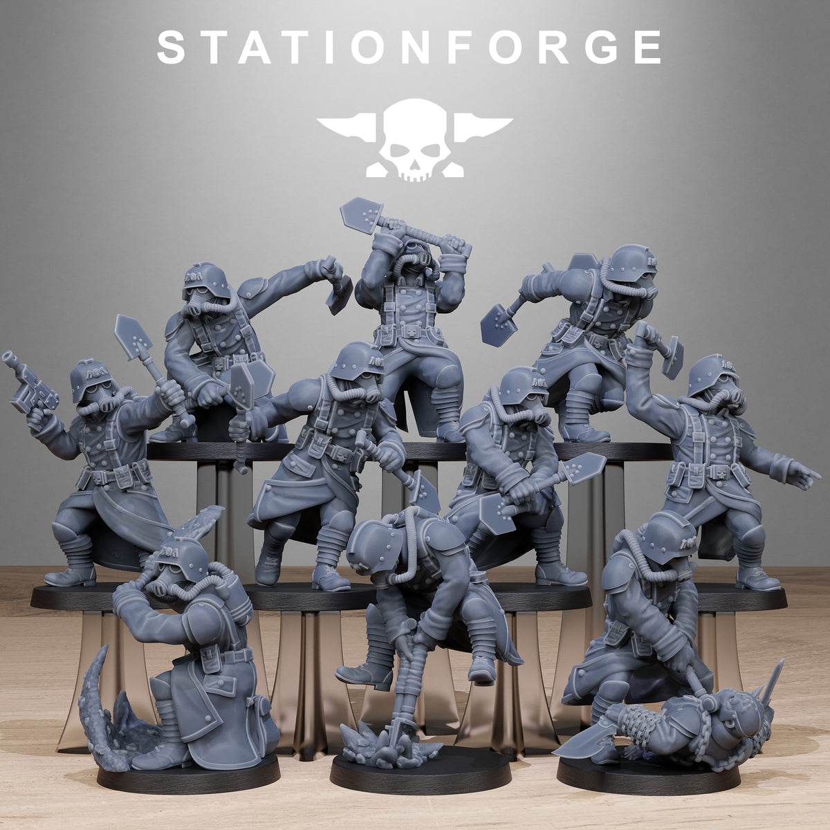 Imperial Shovel Fighters of the Grim Guard x10, Death Division, Fighters Korps