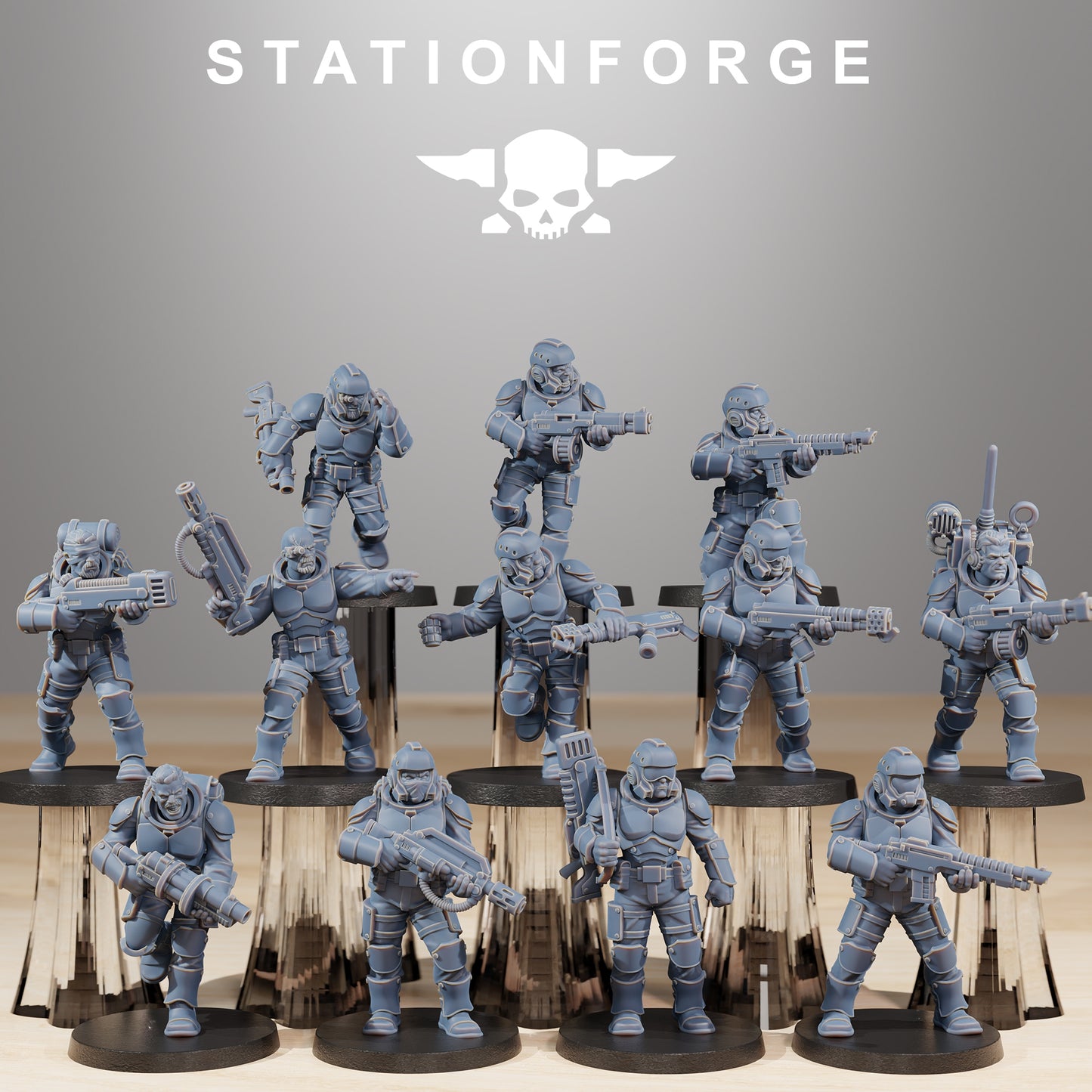 Imperial soldiers of the Vaskar x 10, Infantry Platoon, Shock trooper Squad