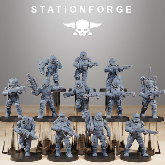 Imperial soldiers of the Vaskar x 10, Infantry Platoon, Shock trooper Squad