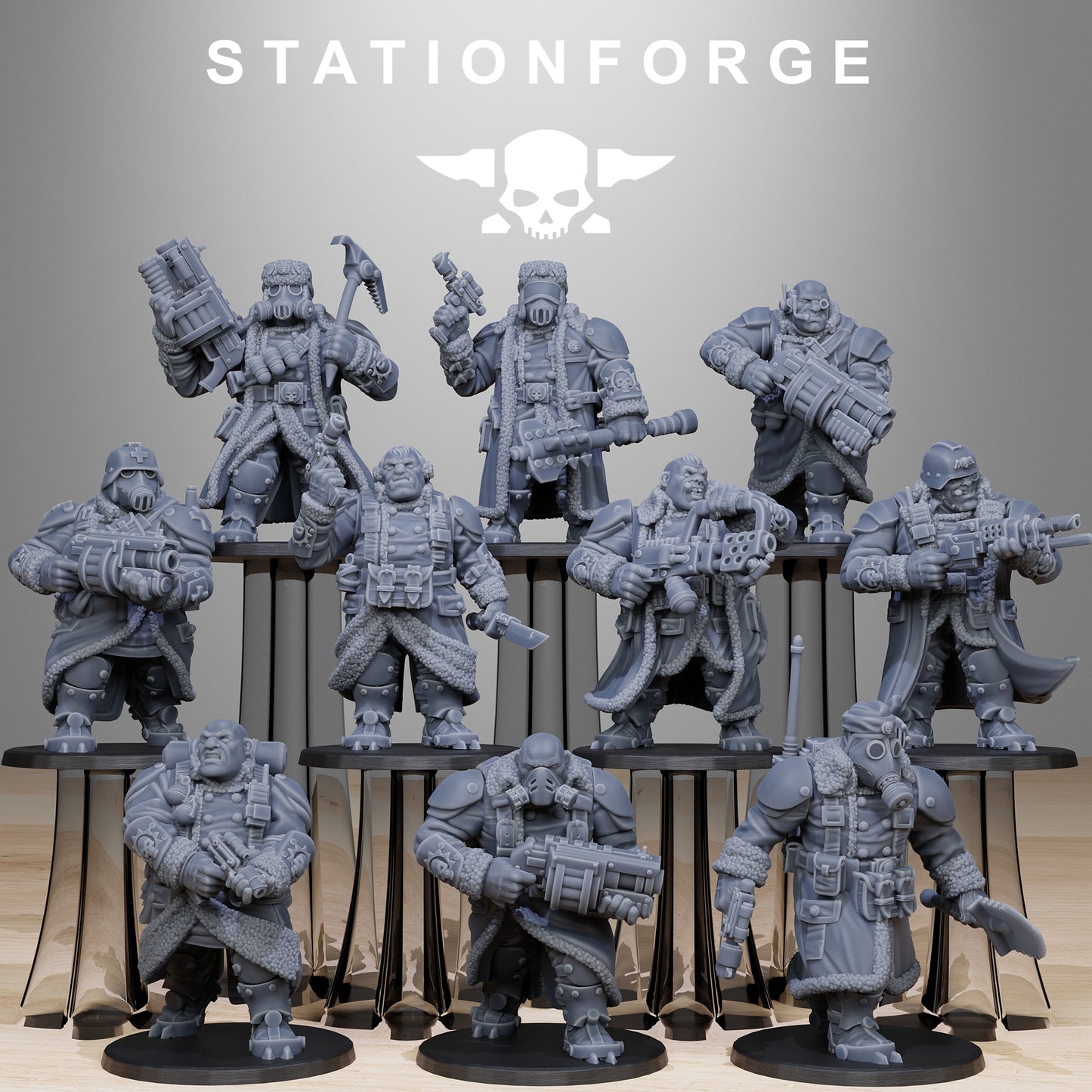 Imperial Ogres of the Grim Guard x 10, Death Division, Frostwatch Mutant Korps