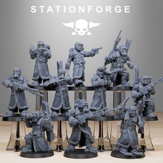 Imperial Soldiers of the Grim Guard x 10, Death Division, Frostwatch Skier Korps