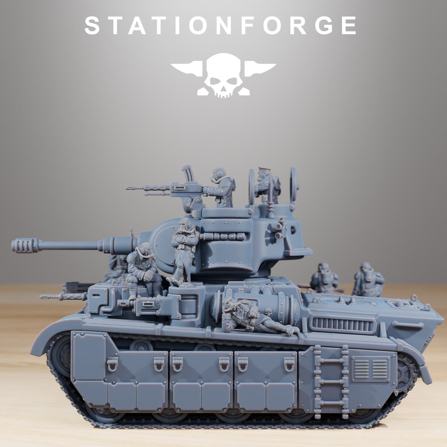 Heavy Imperial Battle Tank of the Grim Guard, Death Division, Russ Korps