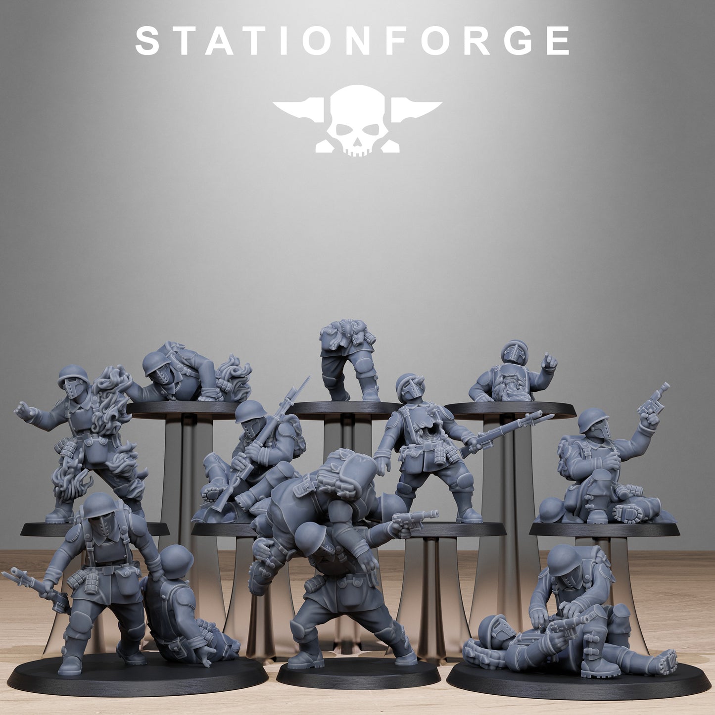 Fallen Soldiers of the Free Guard x 10, Imperial Division, Wounded Korps