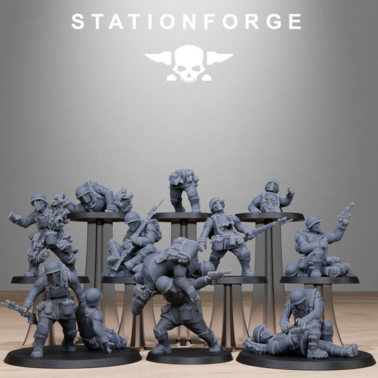 Fallen Soldiers of the Free Guard x 10, Imperial Division, Wounded Korps