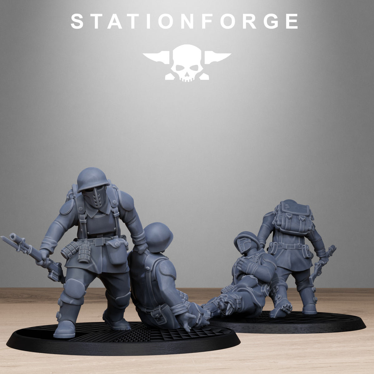 Fallen Soldiers of the Free Guard x 10, Imperial Division, Wounded Korps