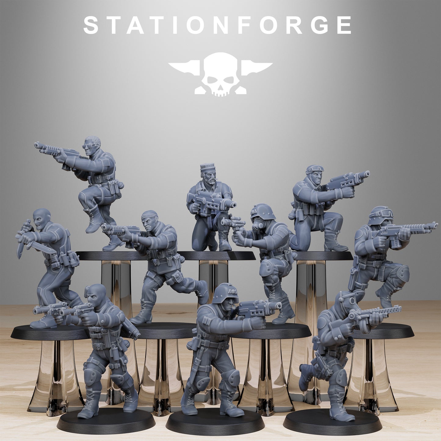 Imperial Soldiers of the Grim Guard x 10, Death Division, Counter Terrorist Korp