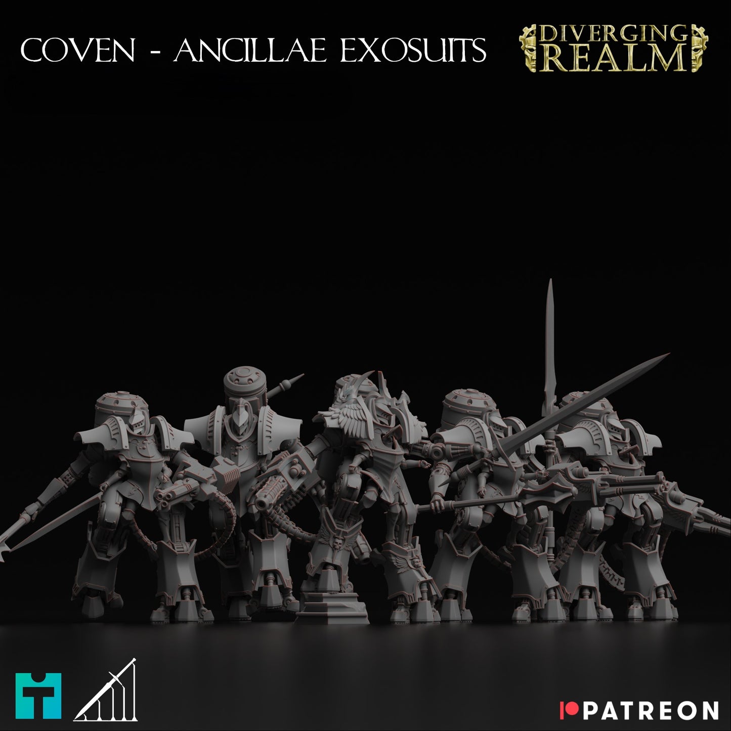 Diverging Realms - Sisters of the Coven, Ancillae Exosuits, Paragon Squad x 3
