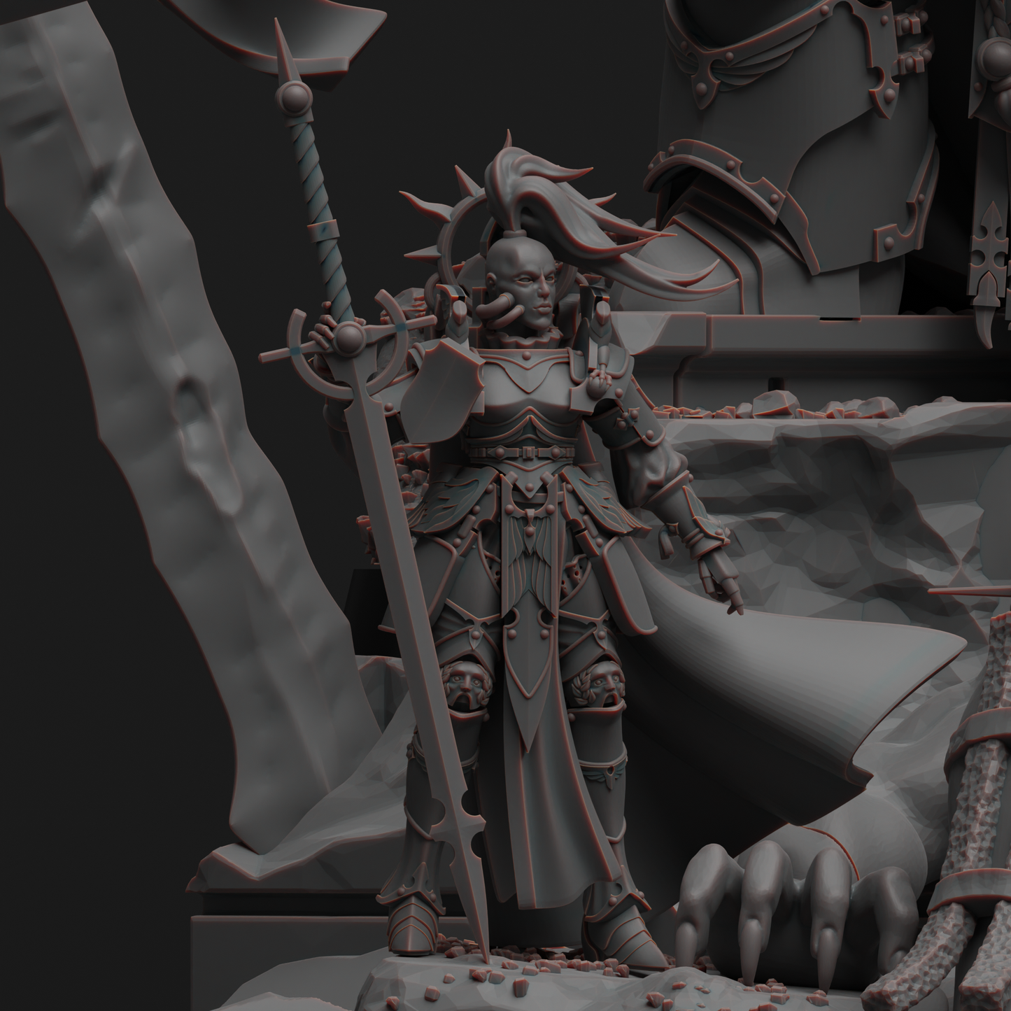 Diverging Realms - Vestalian Guard Custodian Champions Diaorama