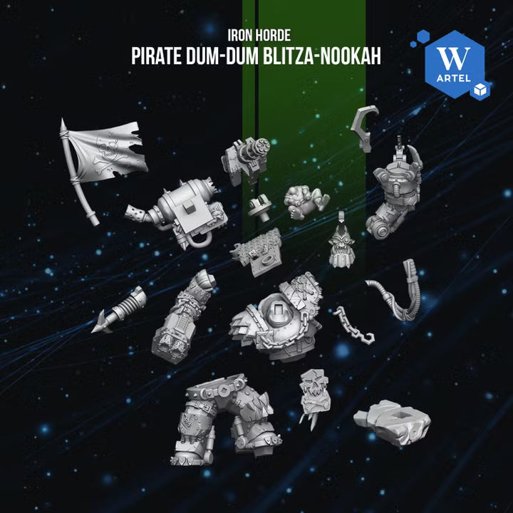 Artel W, Iron Horde, Pirate Dum-Dum Blitza-nookah, Warboss, Orc