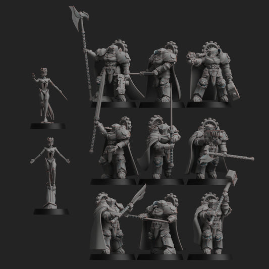Diverging Realms - Scion - Queensguard Custodians Squad x 10