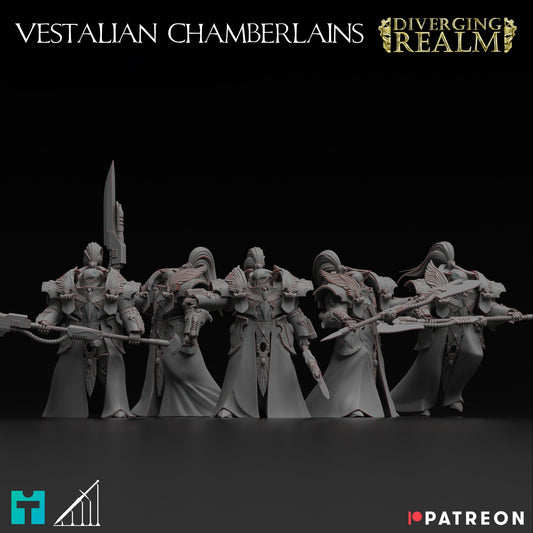 Diverging Realms - White Tower Guard Custodians - Vestalian Chamberlains x 5