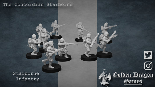 Veteran Infantry Squad x 10 - Troops of the Starborne Guard, Shock Division