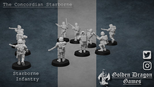 Veteran Infantry Squad x 10 - Troops of the Starborne Guard, Shock Division