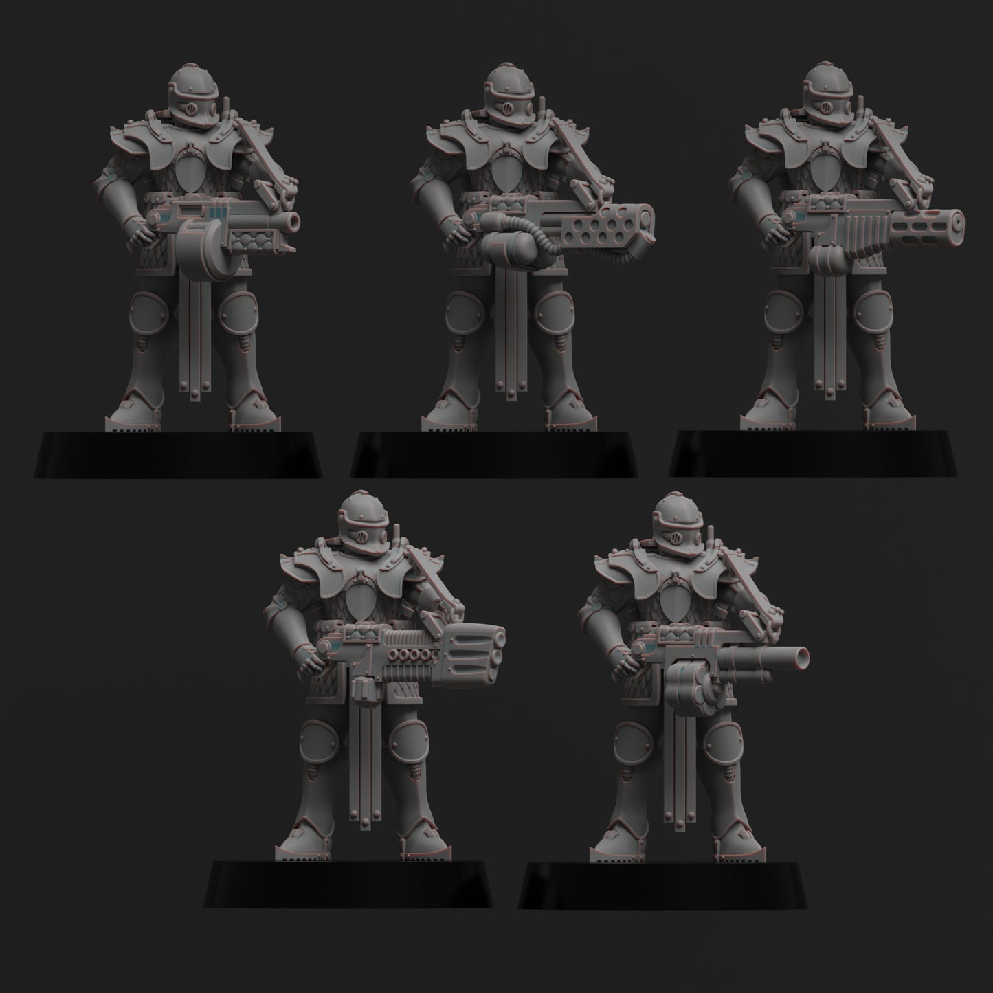 Diverging Realms - Auxillia - Enceinte Guard Special Weapons Infantry Squad x 5