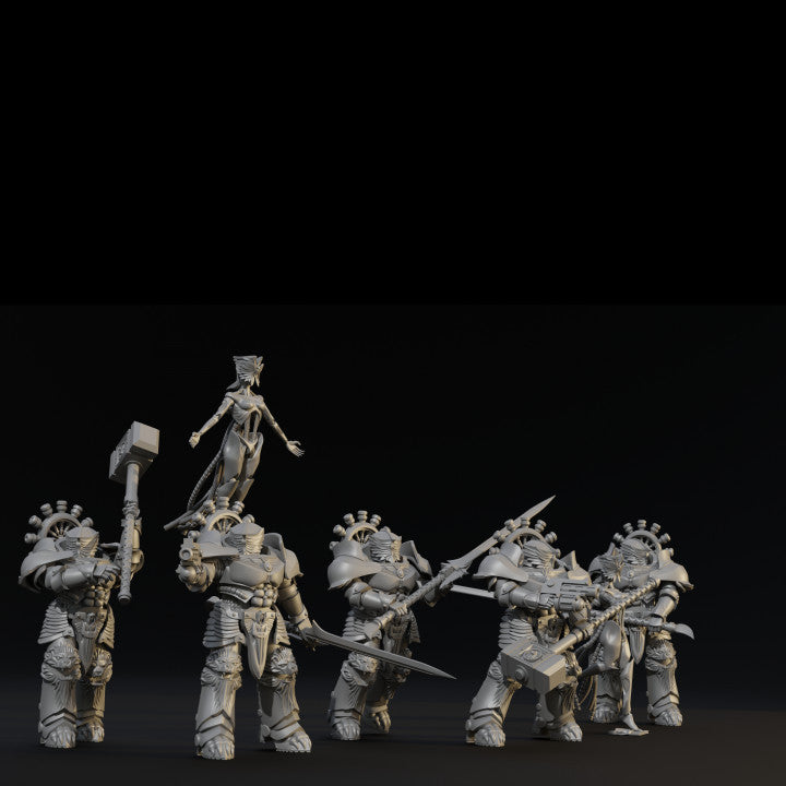 Diverging Realms - Scion - Queens Custodians x 5 (+ watcher)