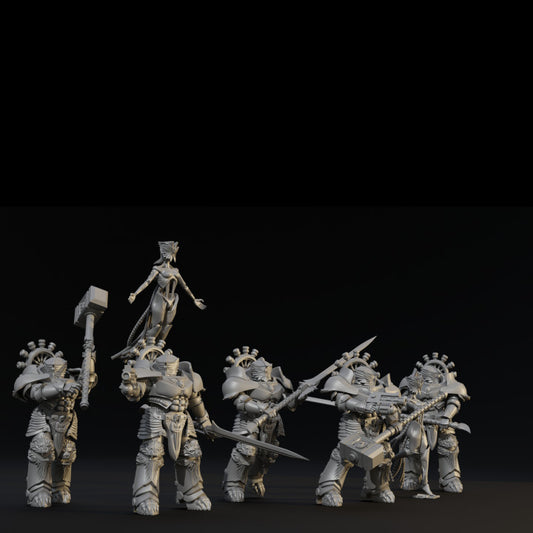 Diverging Realms - Scion - Queens Custodians x 5 (+ watcher)