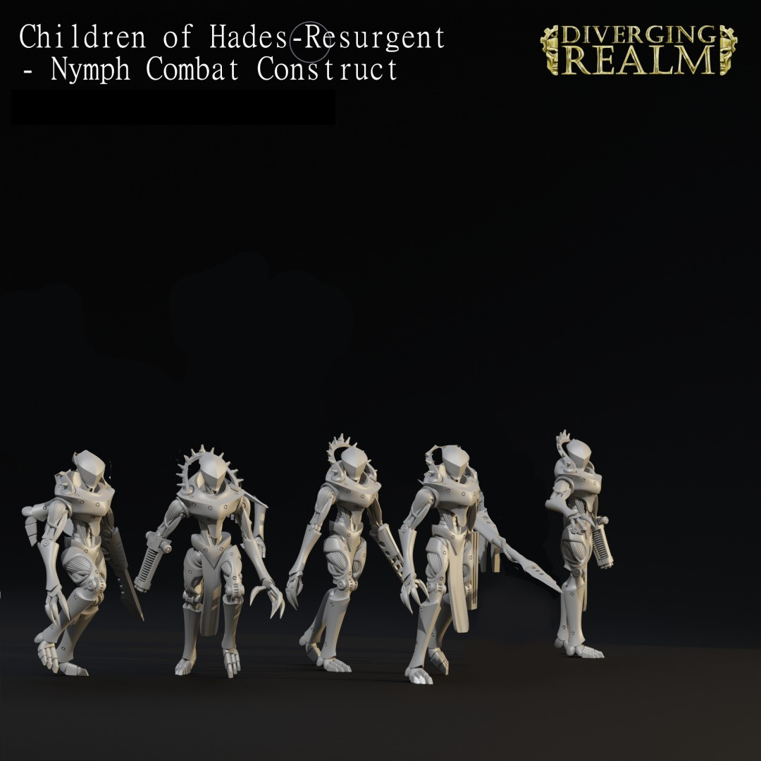 Diverging Realms - Children of Hades - Nymph Combat Warrior Construct x 5