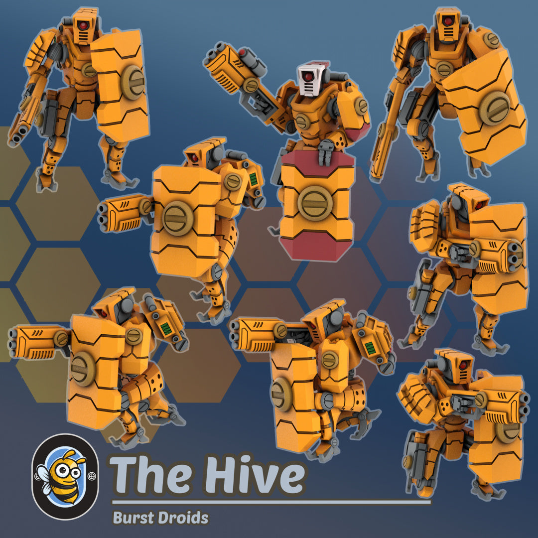 Wargames Compatible - Burst Droid Warriors x 10, Fire Team, The Hive