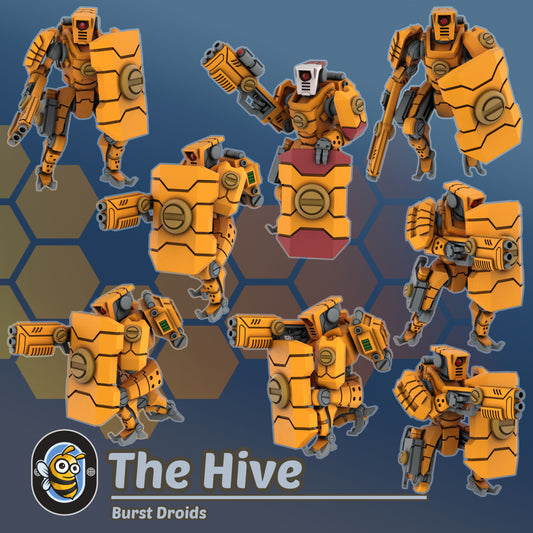 Wargames Compatible - Burst Droid Warriors x 10, Fire Team, The Hive