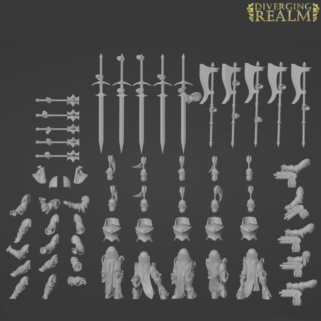 Diverging Realms - Sisters of the Coven Antianeirai Heavy Armour Squad x 5