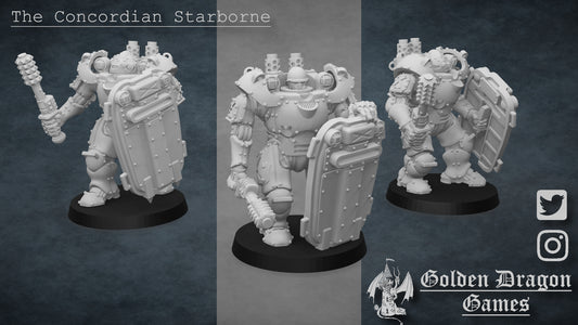 X19 Badger Hardsuit x 3, Imperial Walker of the Starbourne Guard, Bull Division