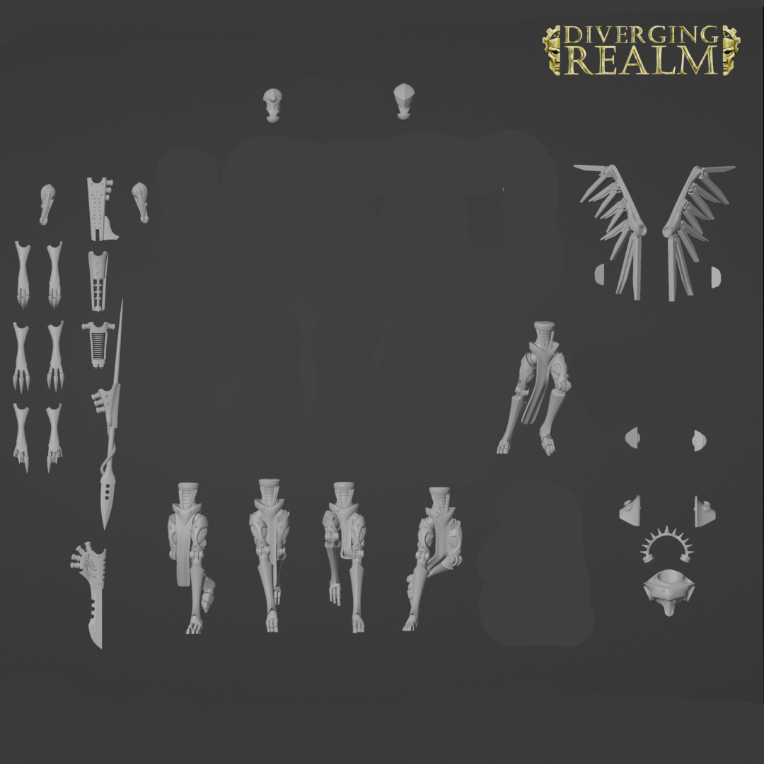 Diverging Realms - Children of Hades - Nymph Arial Warrior Construct x 5