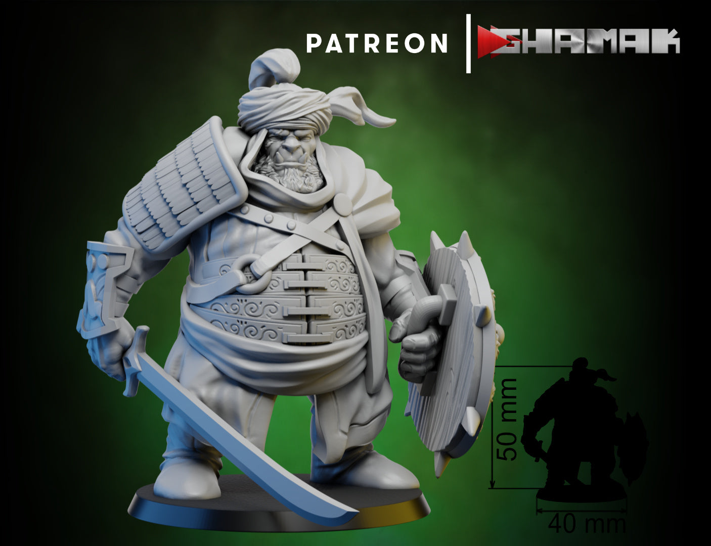 Wargames Compatible - Persian Ogre Tribes - Ogre Warriors x 6