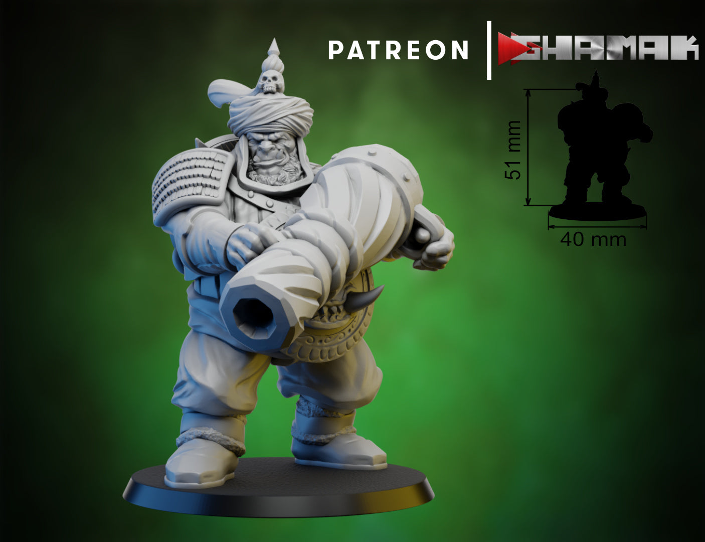 Wargames Compatible - Persian Ogre Tribes - Cannon Ogres x 4