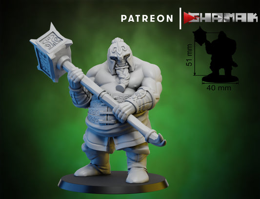 Wargames Compatible - Persian Ogre Tribes - Ogre Warriors 2 Handed x 6