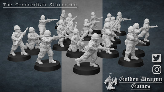 Infantry Squad x 10 - Troops of the Starborne Guard, Shock Division