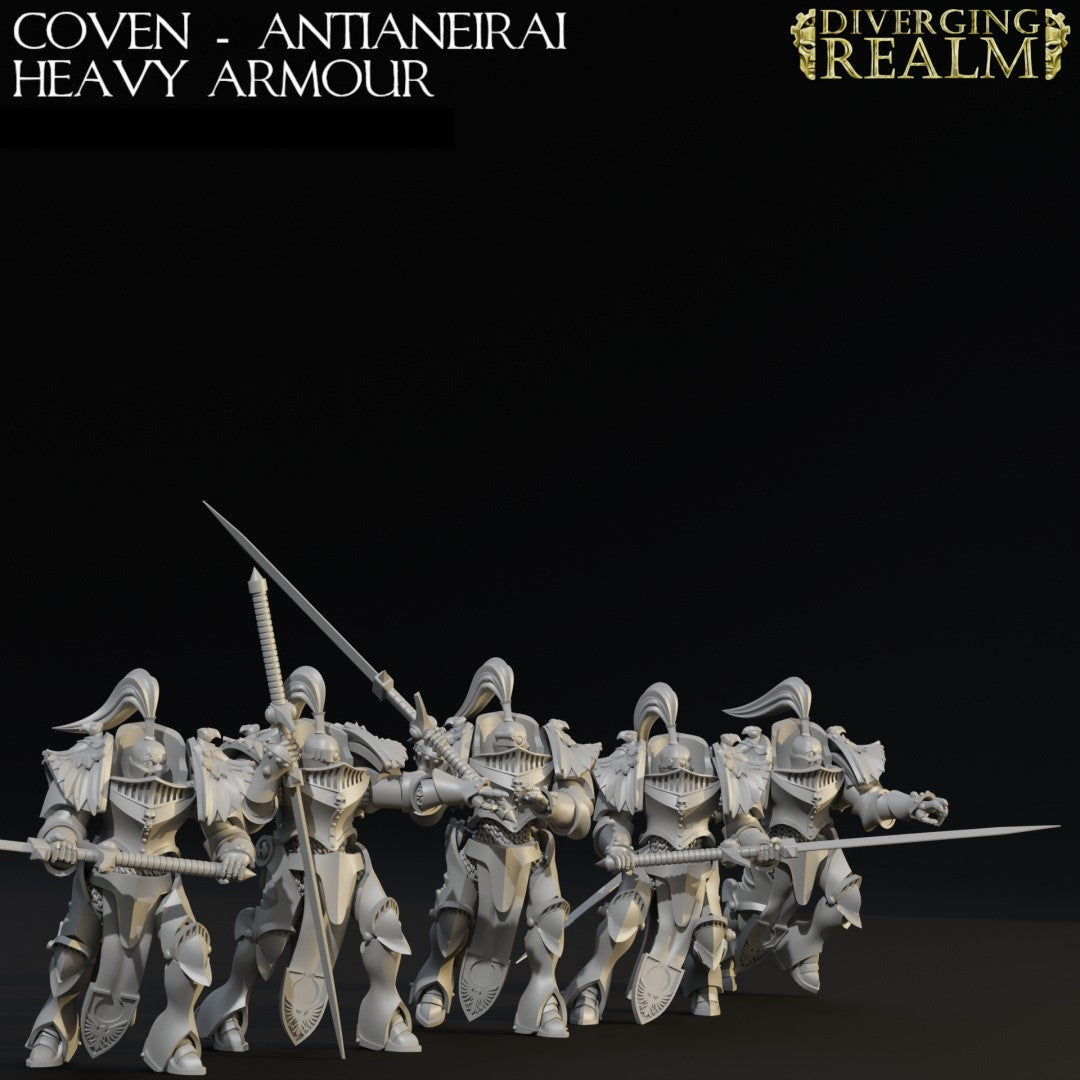 Diverging Realms - Sisters of the Coven Antianeirai Heavy Armour Squad x 5