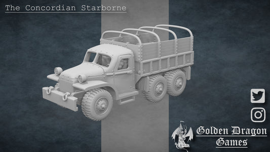 Wargames Compatible - Starborne M56 Supply Truck - Flatbed